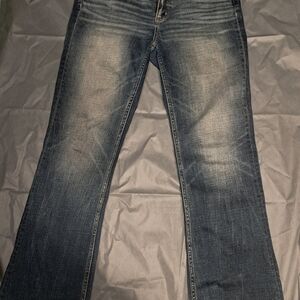 BKE Wide Leg Jeans in Distressed Blue